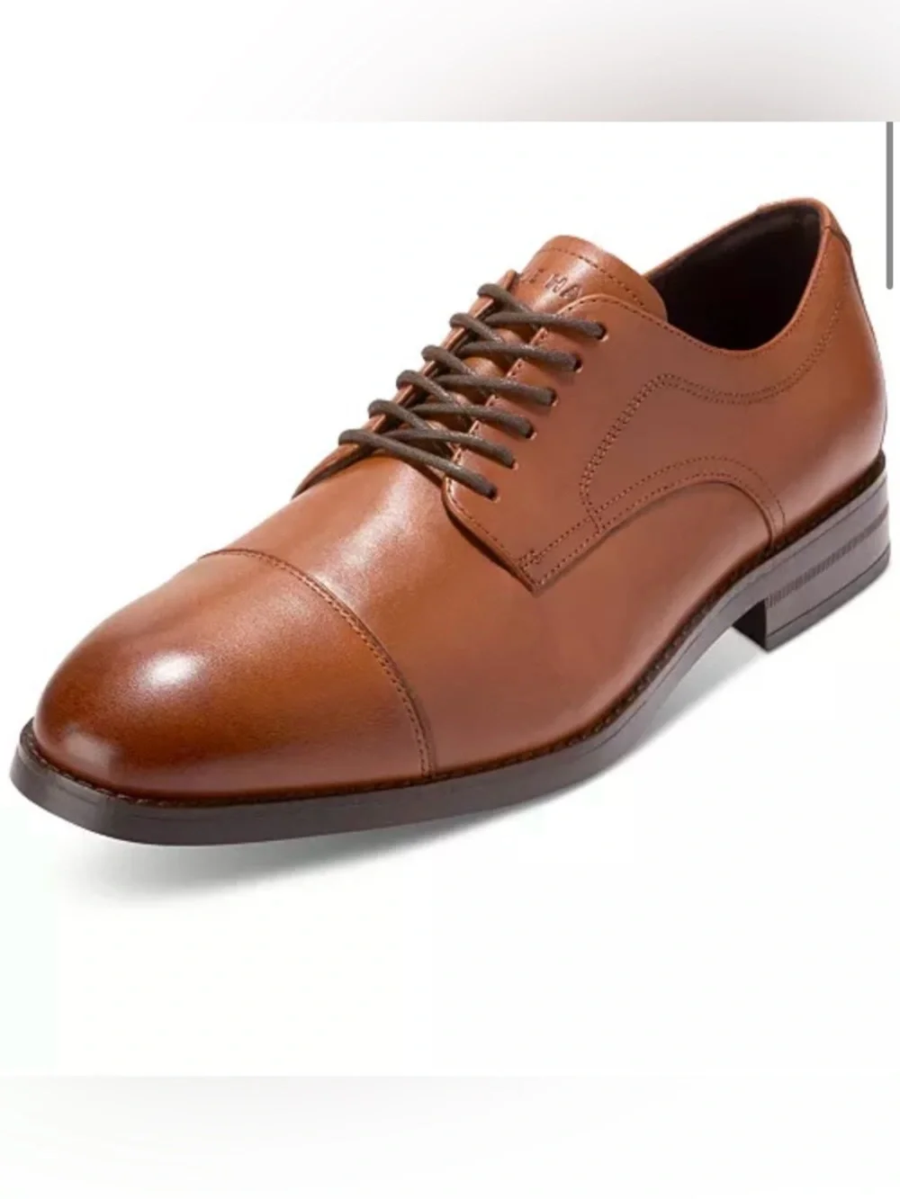Cole haan Mens Harmon grand cap Oxford in British tan • 8.5